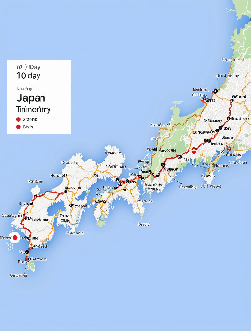 10 day itinerary japan first time
