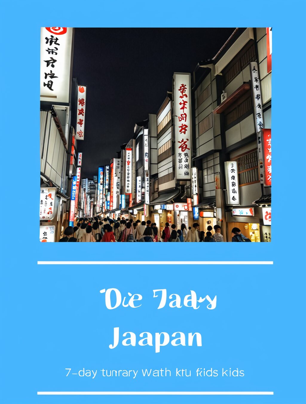7 day itinerary japan with kids