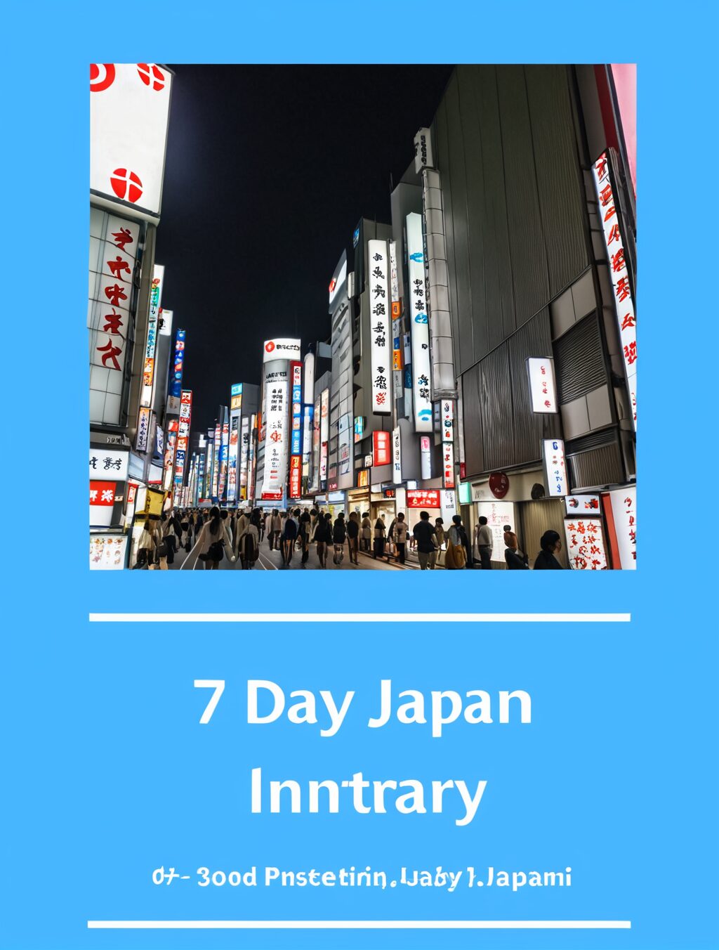 7 day japan trip itinerary