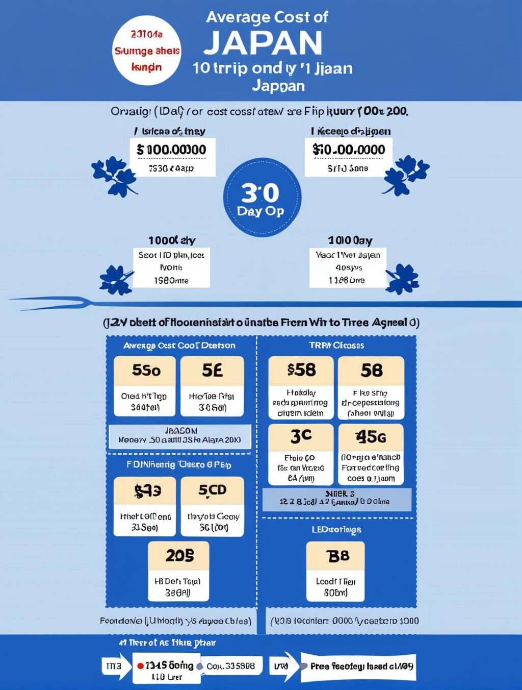 average cost of 10 day trip to japan