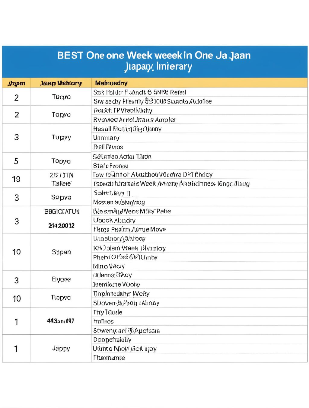 best one week japan itinerary