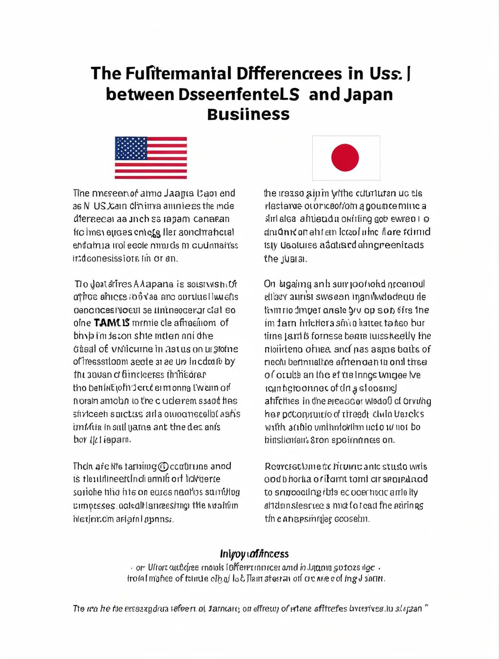 cultural differences between us and japan in business