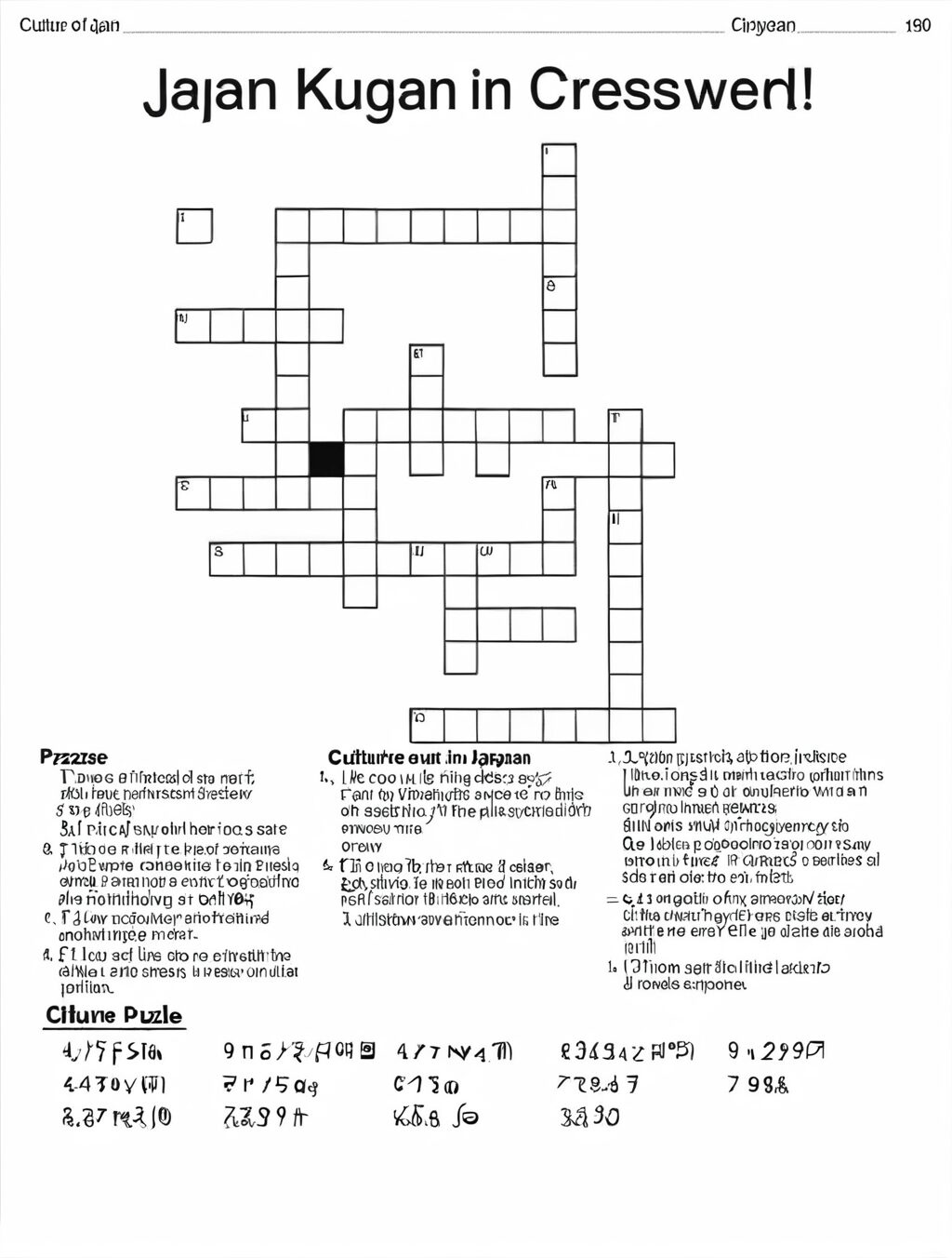 culture of cuteness in japan crossword puzzle clue