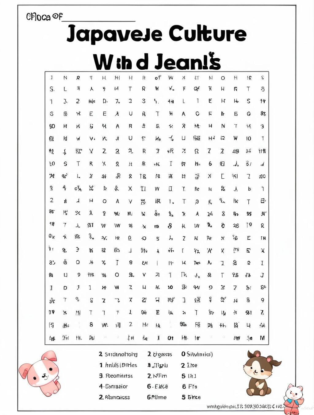 culture of cuteness in japan crossword puzzle clue