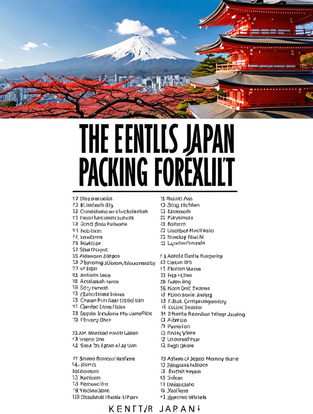 essentials for japan trip