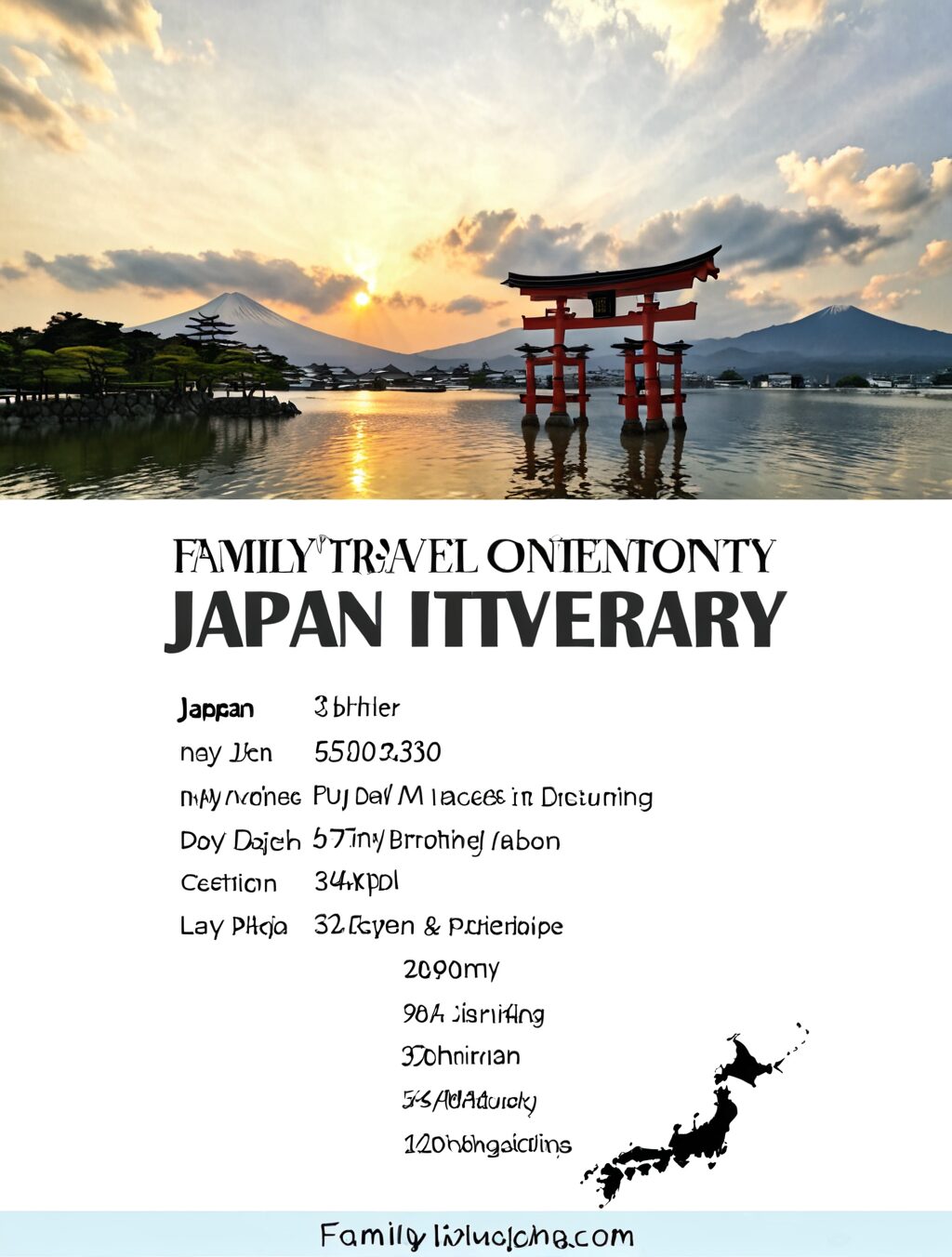 family travel itinerary japan