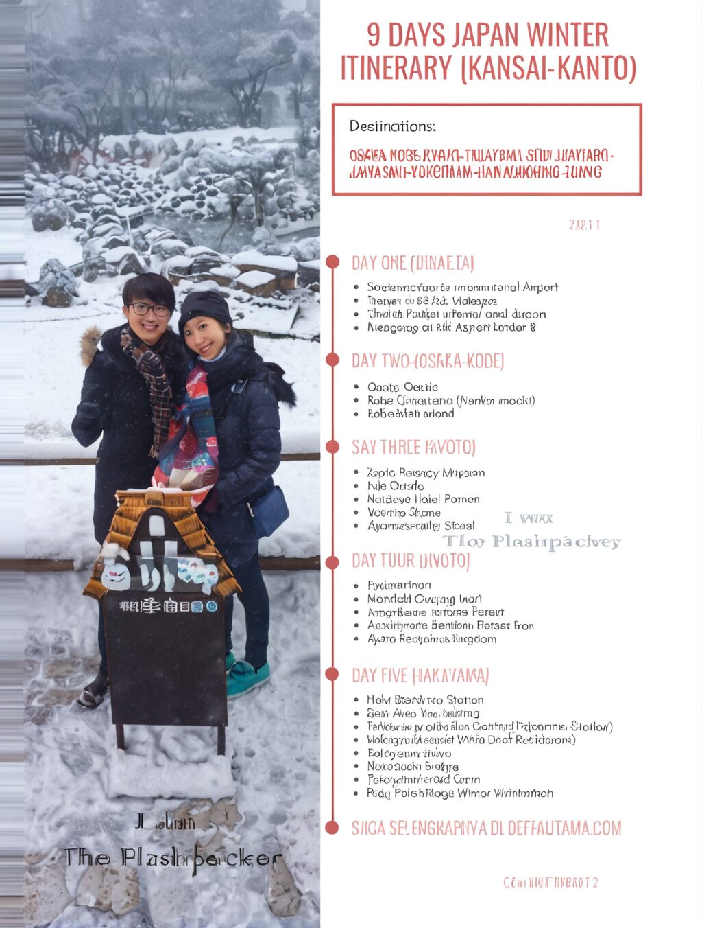 japan itinerary 1 month winter