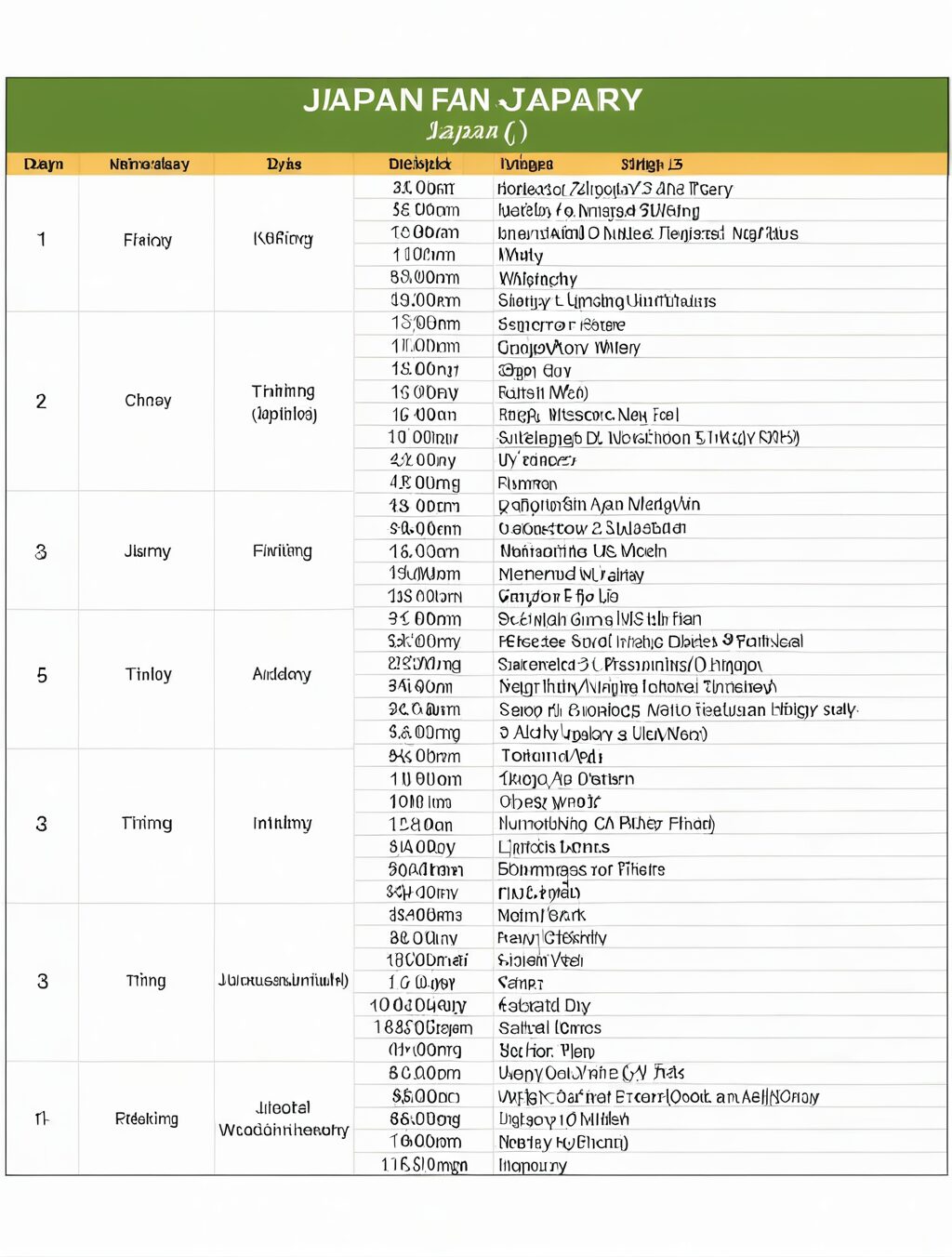 japan itinerary 5 days 4 nights