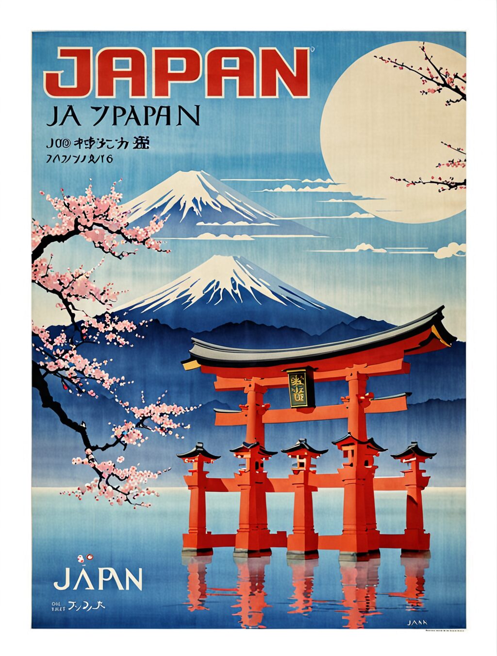 japan travel poster