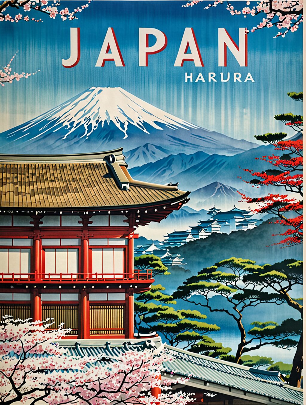 japan travel poster