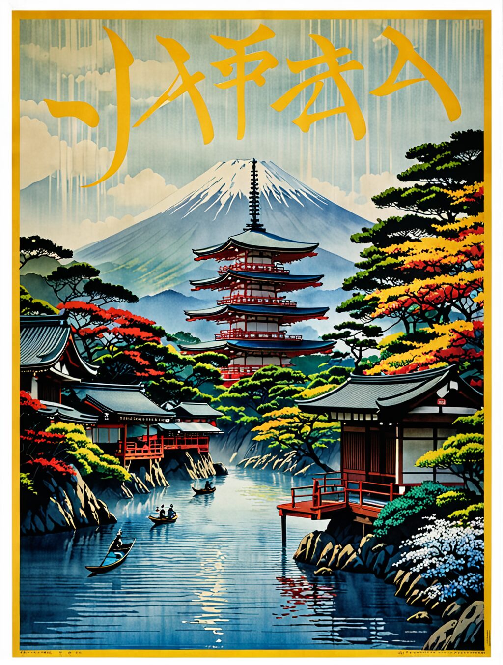 japan travel poster