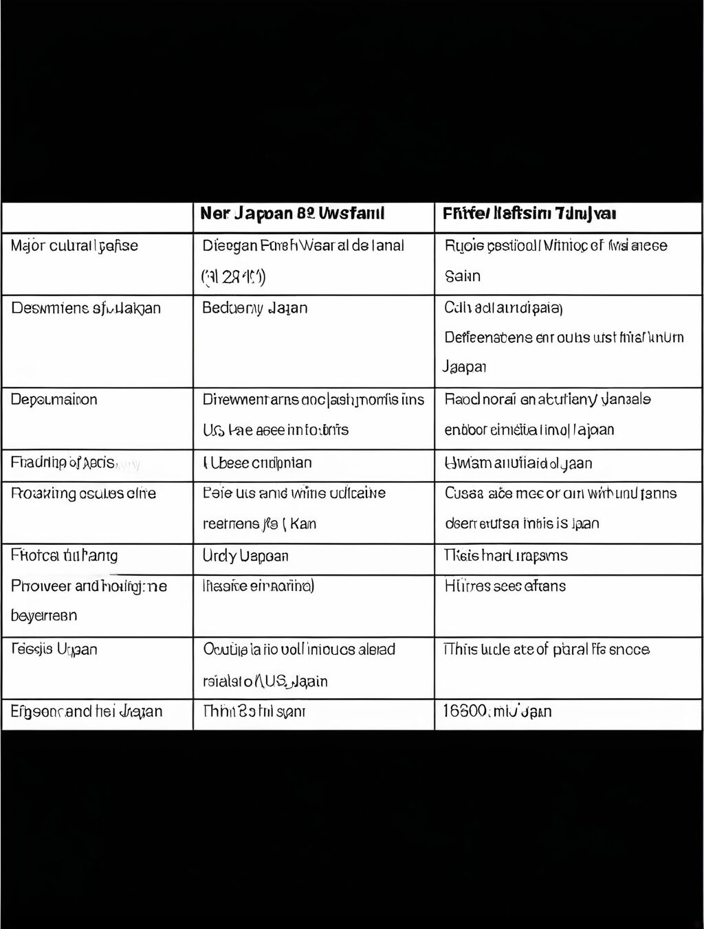 major cultural differences between us and japan