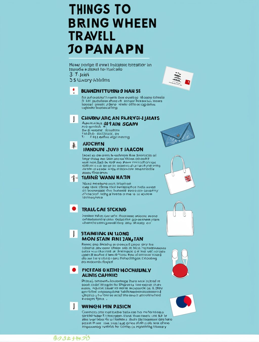 things to bring when traveling to japan