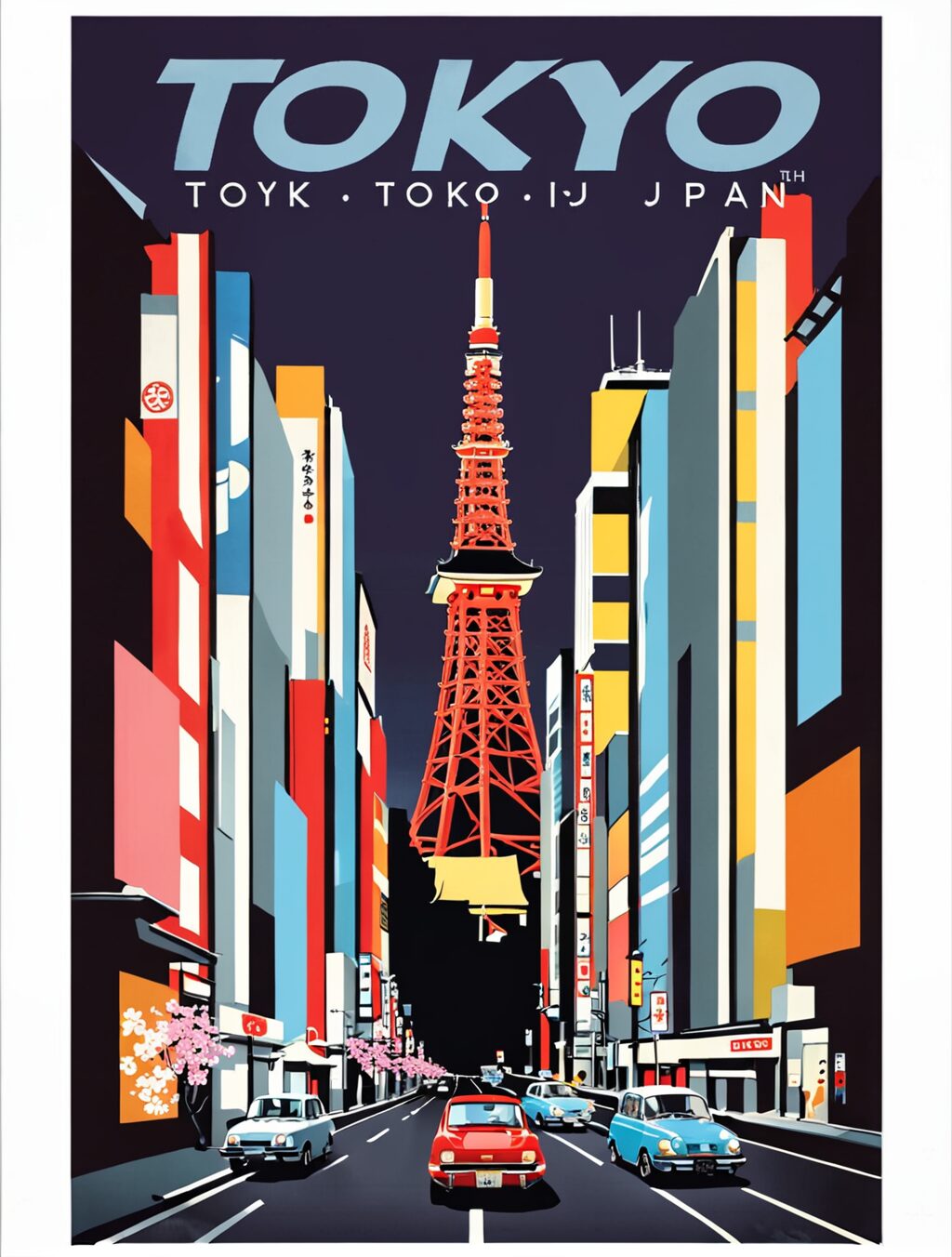 tokyo japan travel poster