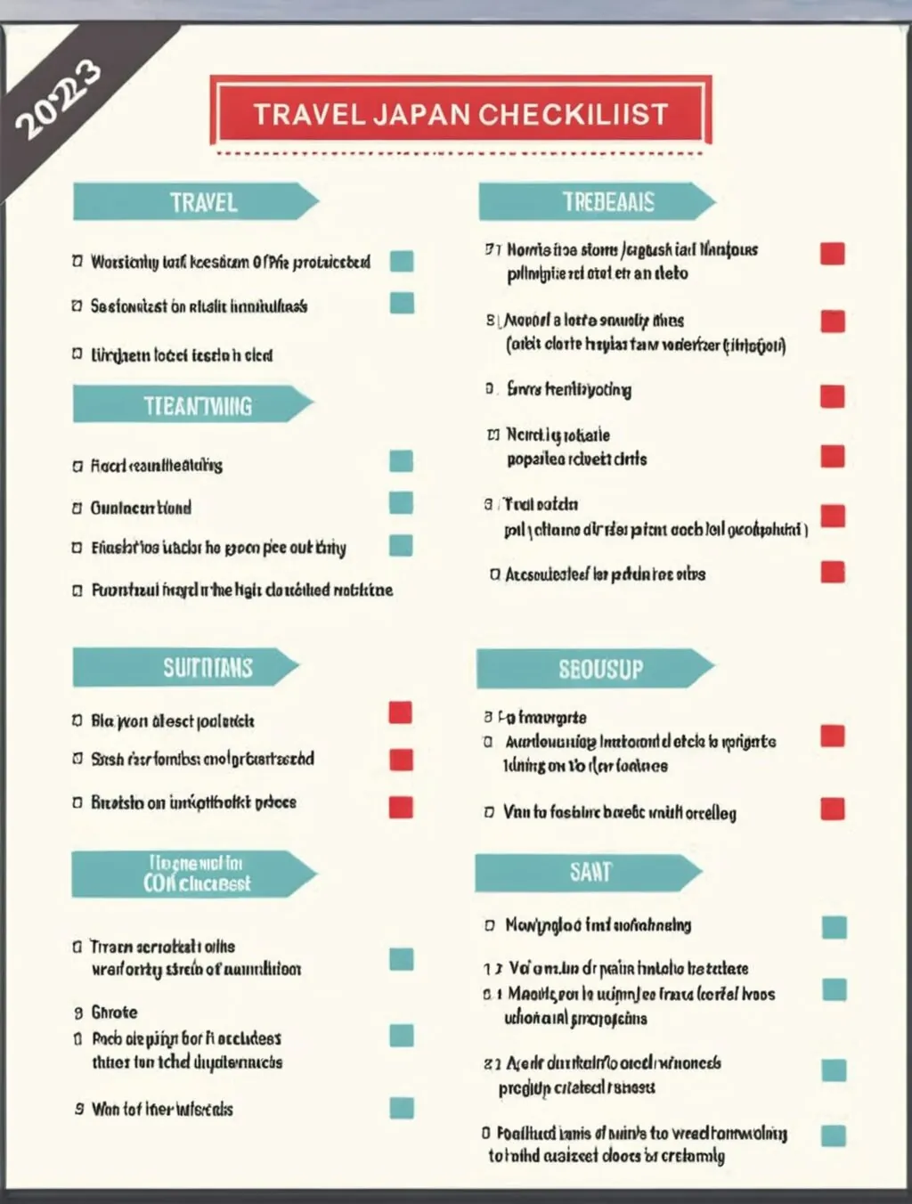 travel japan checklist 2023