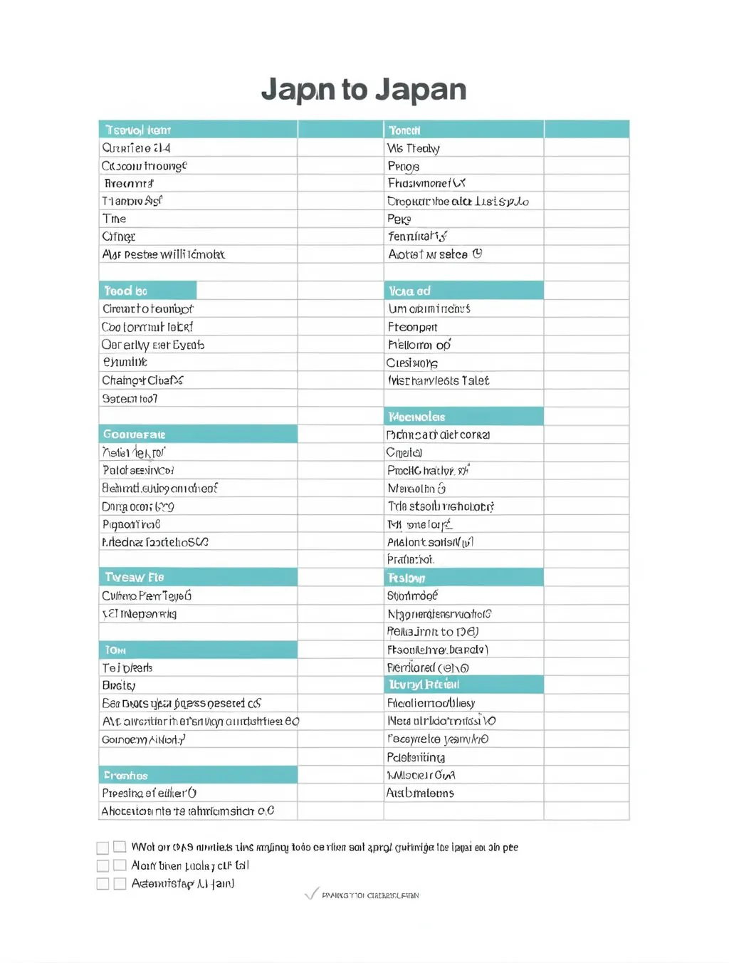 travel to japan checklist reddit
