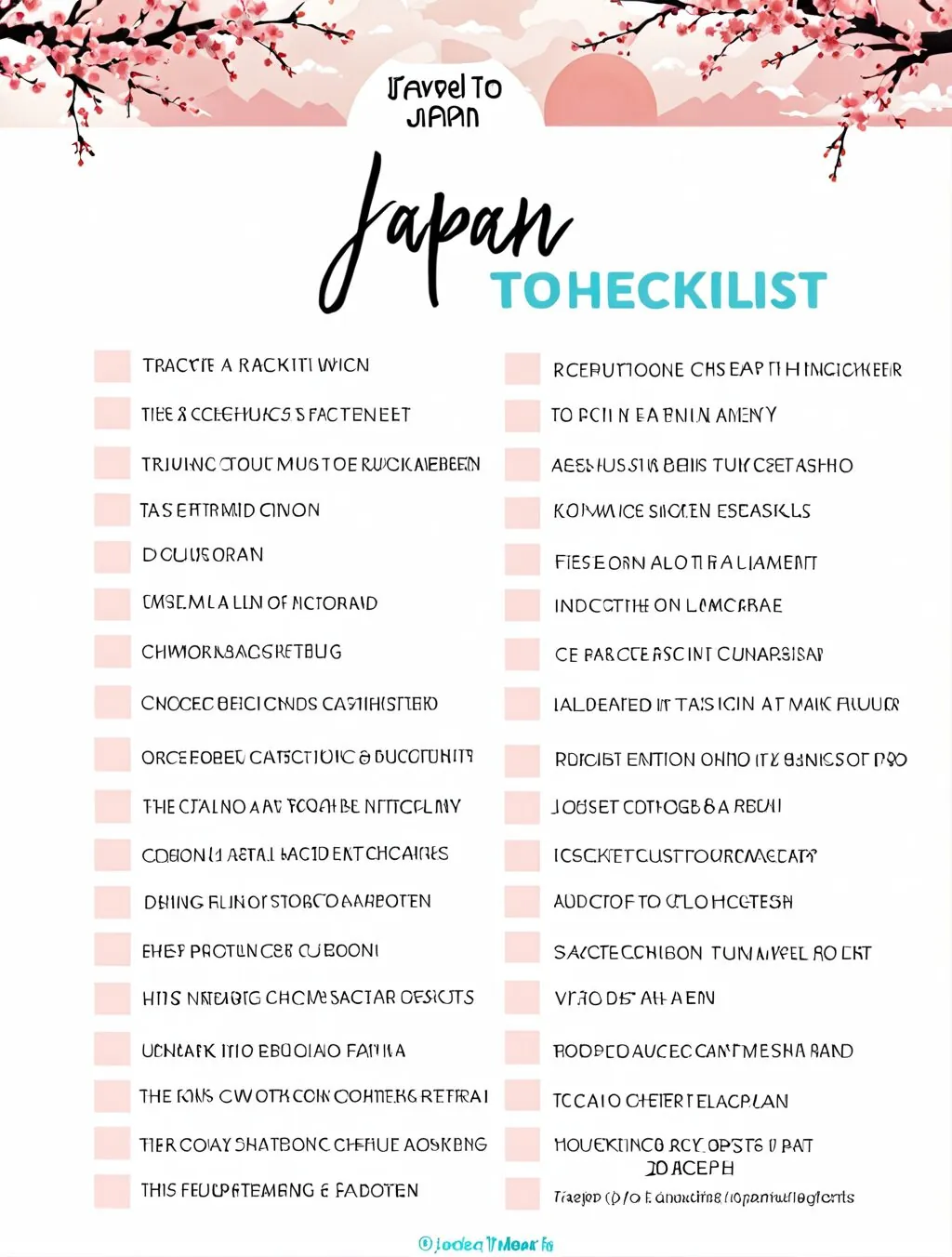 travel to japan checklist reddit