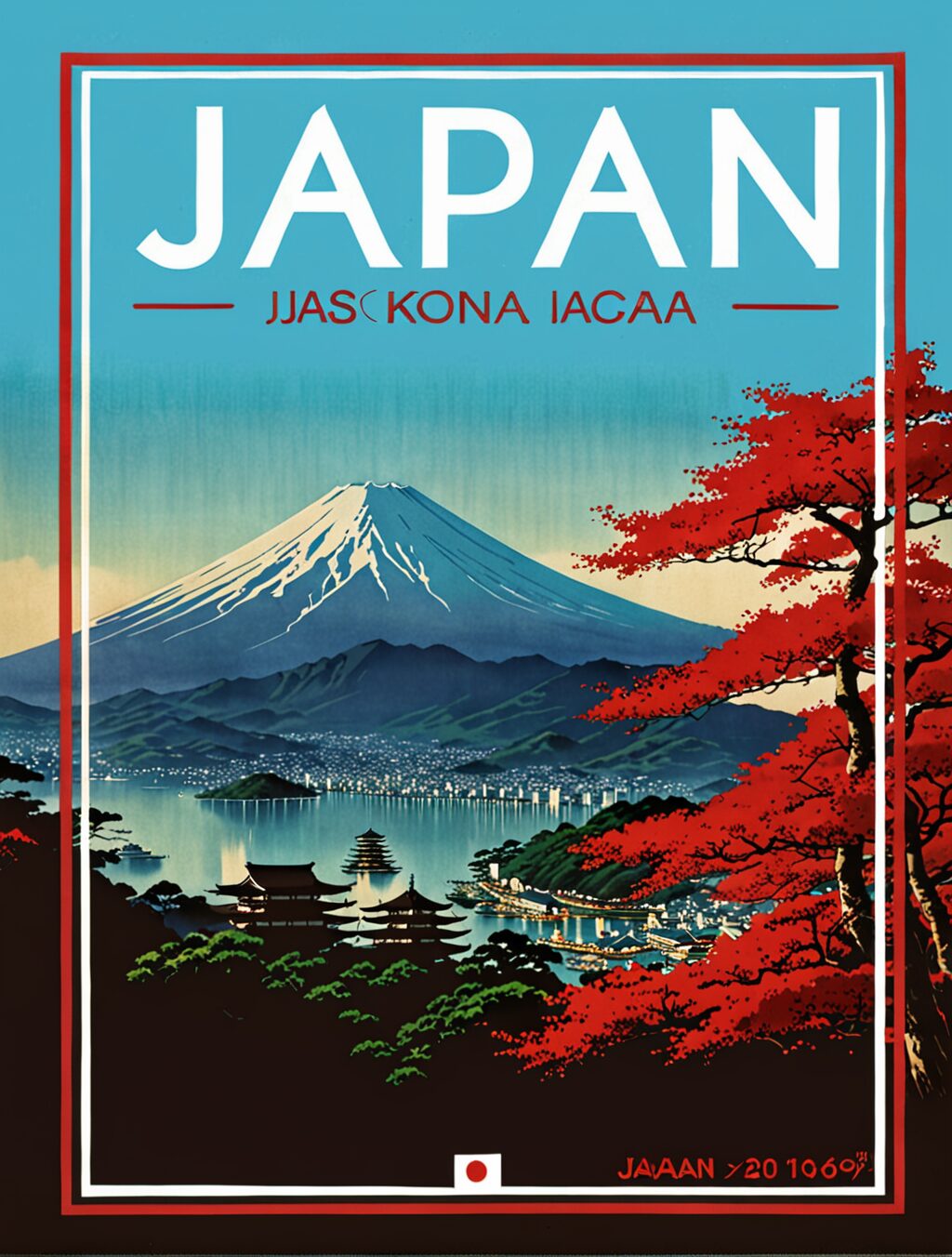 vintage japan travel poster