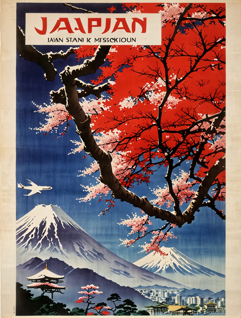 vintage japan travel poster