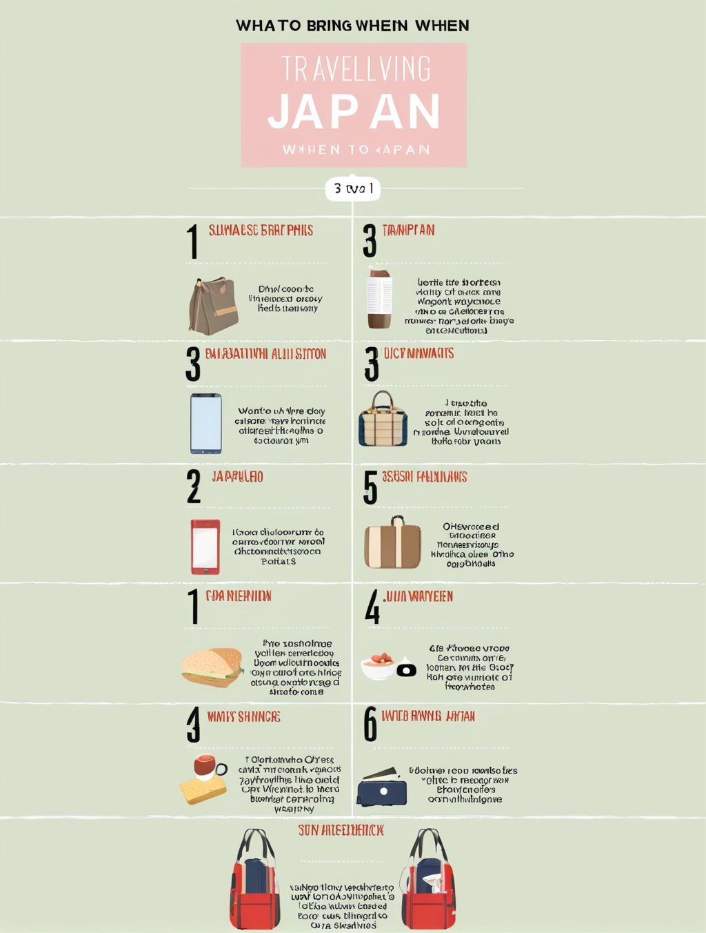 what to bring when traveling to japan
