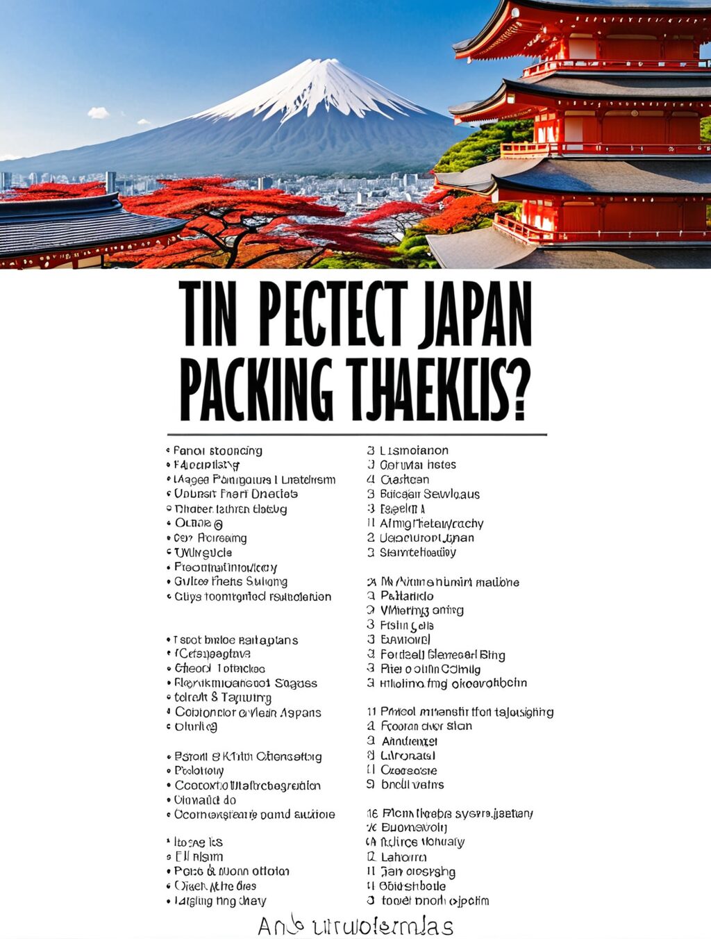 what to bring when traveling to japan