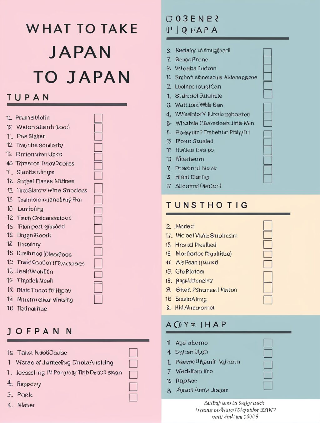 what to take to japan trip