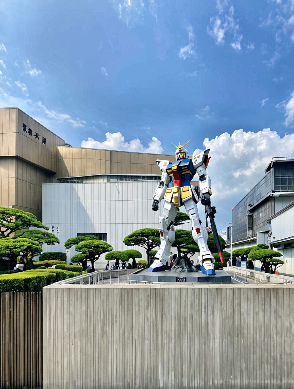 where are the gundam statues in japan