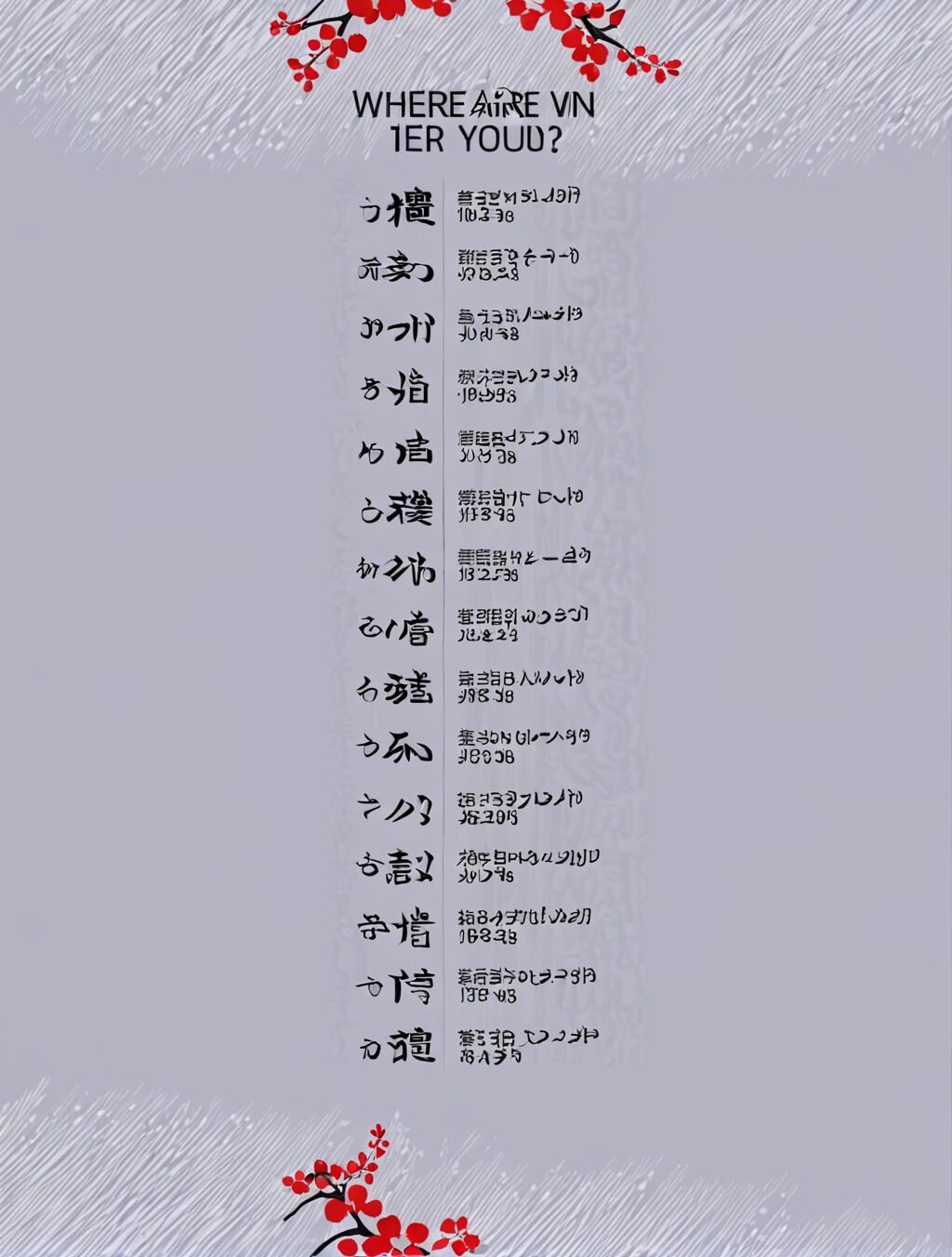 where are you in japanese word